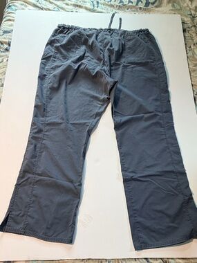 Women's grey Scrub pants elastic w/ Drawstring medical Pants